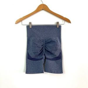 Blue Yoga Legging Shorts